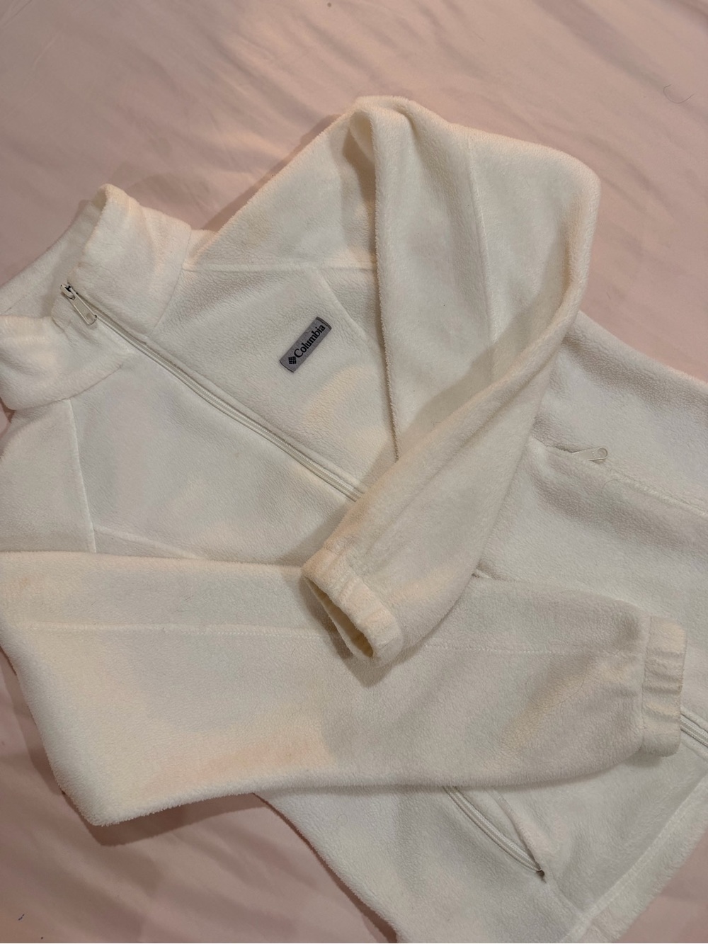 Columbia Women's Cream Sherpa Half-Zip Jacket